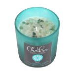 Heart Chakra Mint Crystal Chip Candle