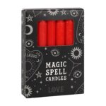 Set of 12 Red ‘Love’ Spell Candles