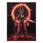 19x25cm Fire Element Sorceress Canvas Plaque by Anne Stokes