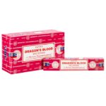 Set of 12 Packets of Dragon’s Blood Incense Sticks by Satya