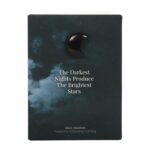 Darkest Nights Black Obsidian Crystal Moon Greeting Card