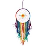 Chakra Multicoloured Dreamcatcher with Diamond Centre