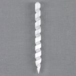 Round Point Selenite Spiral Wand