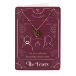 The Lovers Tarot Necklace on Greeting Card