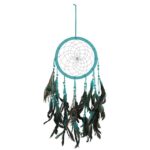 Turquoise Peacock Feather Dreamcatcher