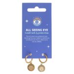 Gold Toned All Seeing Eye Earrings